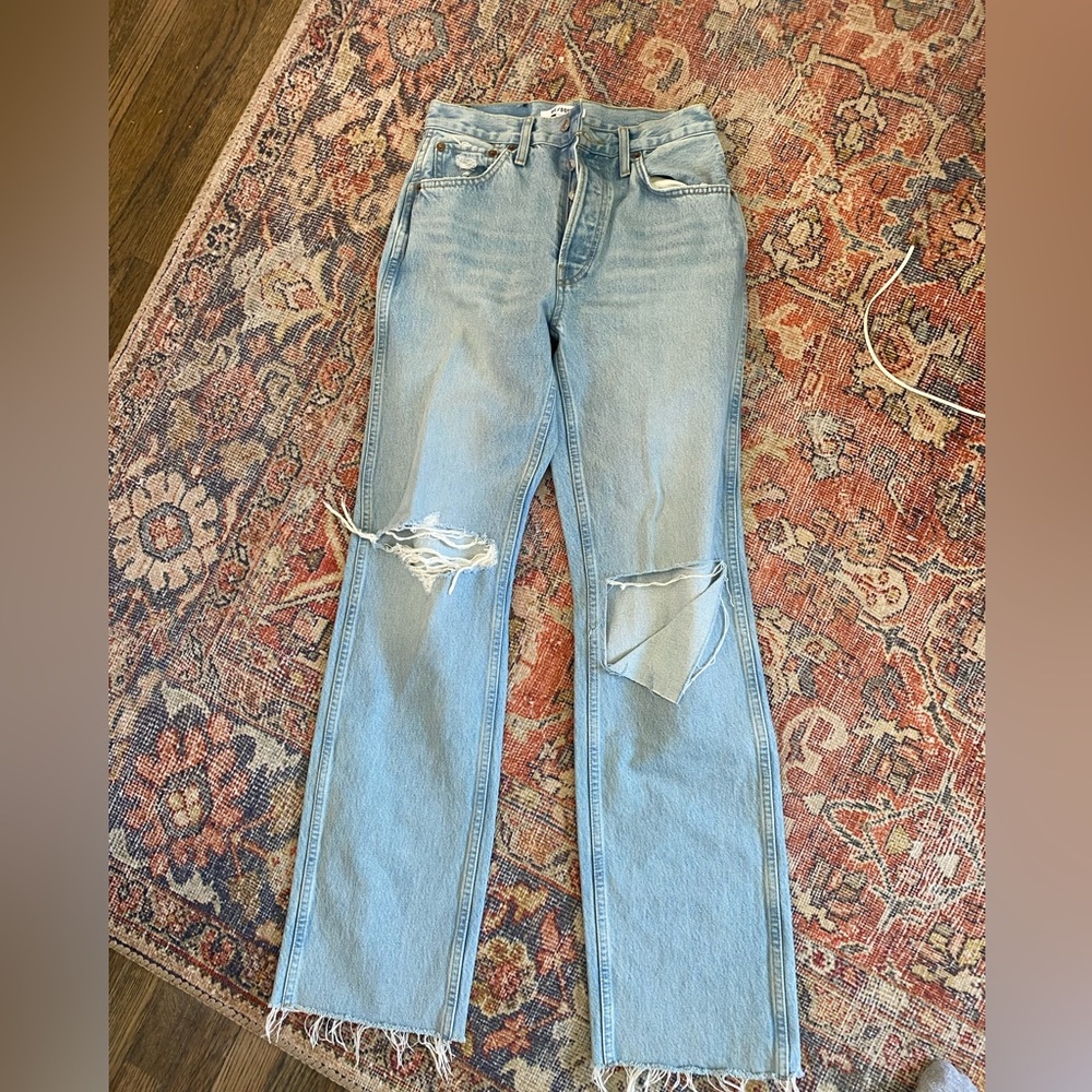 Re/done high rise ripped jeans. Size 26.